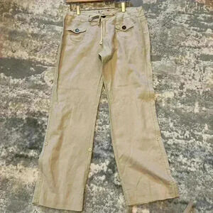 Linen Cotton Blend Pants Size Large Body Central